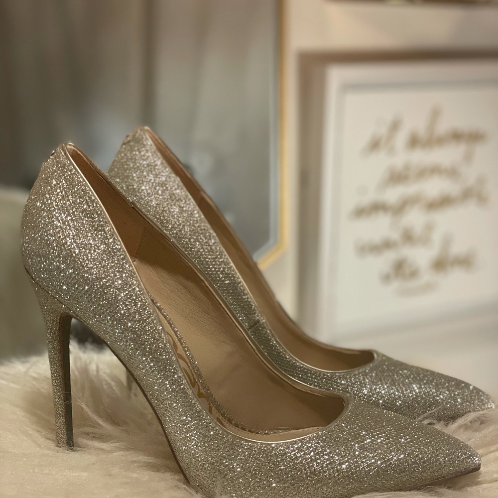 Sam Edelman Silver Metallic High Heels